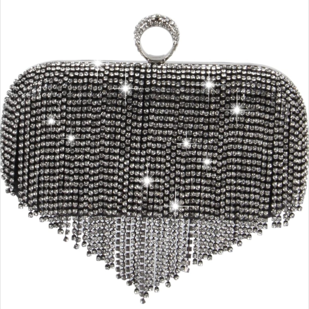 Black Tassel Evening Clutch